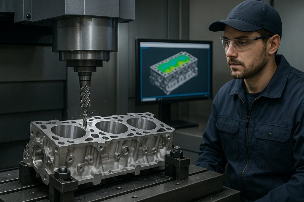 Фрезеровка ГБЦ контроль геометрии с помощью 3D-сканирования