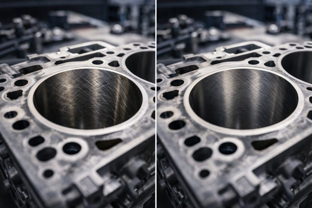 Сравнение хонингования под молибденовые кольца vs обычные — тест расхода масла через 10 000 км