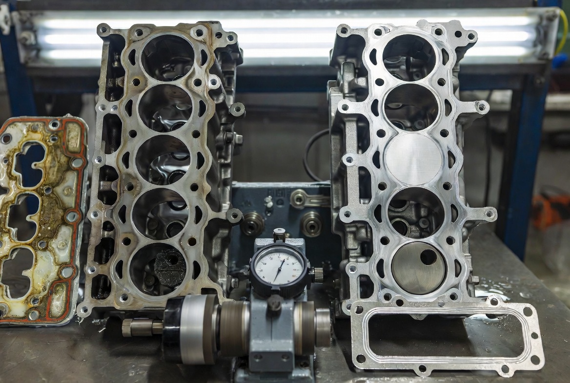 Шлифовка ГБЦ и блока: В каких случаях «продувка» прокладки лечится только станком