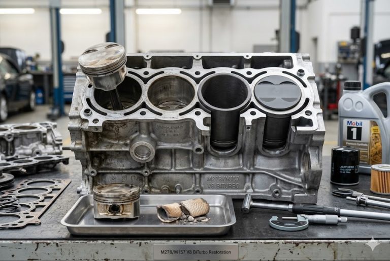 Проблема моторов M278 и M157 (V8 BiTurbo): Почему они «задираются» на малых пробегах и как восстановить блок